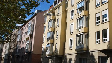 Häuser in der Reinsburgstraße in Stuttgart